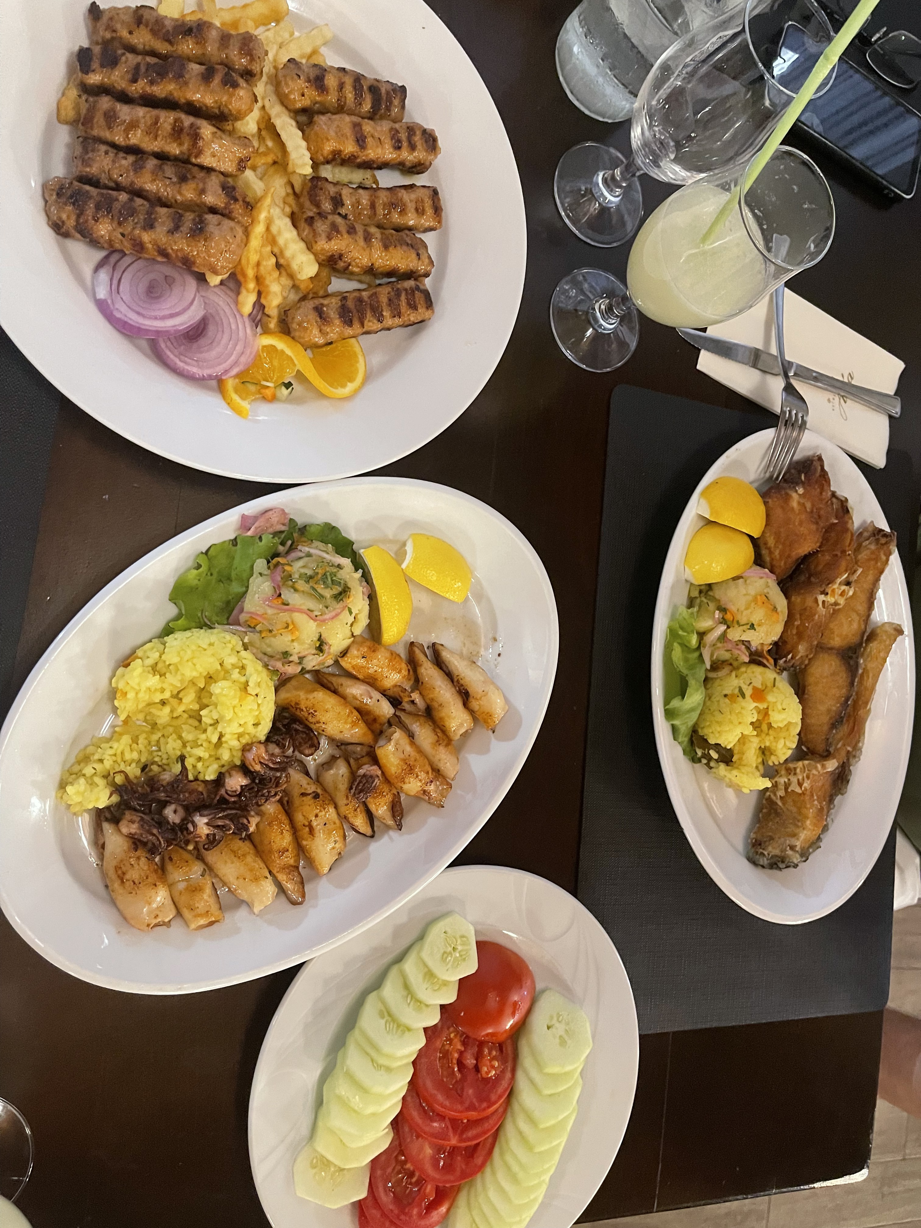 Squid, Ćevapi, Carp